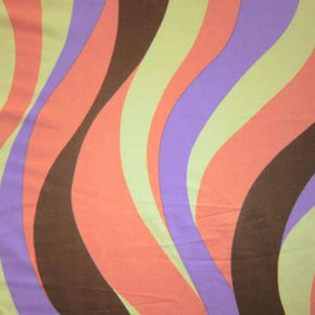 Multi-Colored The 60s Print on Nylon Spandex