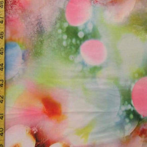 Multi-Colored Watercolor Print on Polyester Spandex