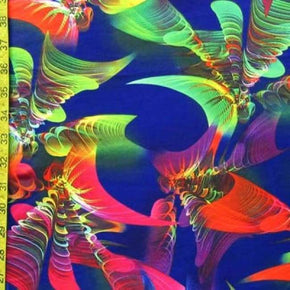 Multi-Colored Undersea Rainbow Print on Polyester Spandex
