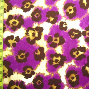  Purple Paws Print on Nylon Spandex