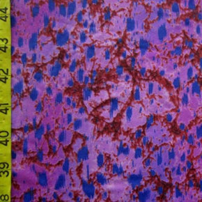  Purple/Red/Blue Modern Art Print on Nylon Spandex