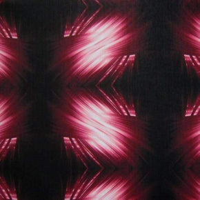  Red/Black Flashes Print on Nylon Spandex