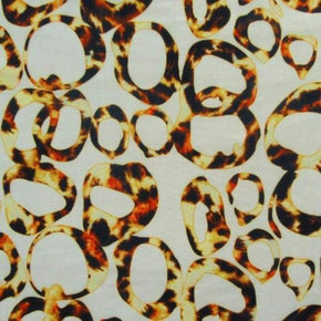 Multi-Colored Animal Print Circles on Polyester Spandex