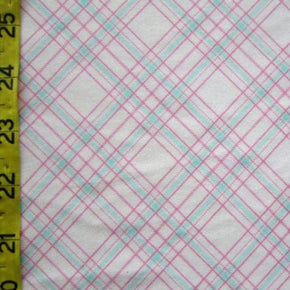  Off-pink/Grey Idyllic Picnic Print on Nylon Spandex