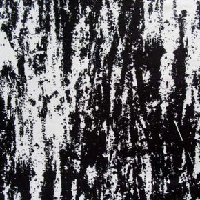  Black/White Modern Art Print on Polyester Spandex