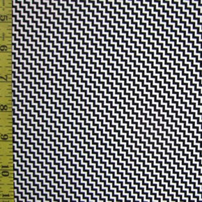  Black/White Stairs on Stairs Print on Polyester Spandex