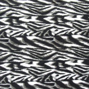 Black/white Zebra Print on Polyester Spandex