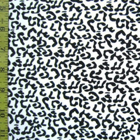  Black/White Static Print on Polyester Spandex
