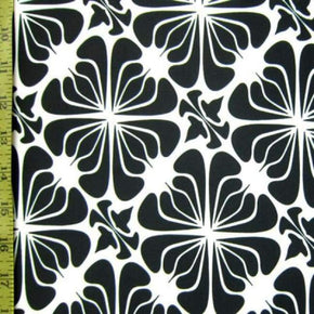  Black/White Electric Cell Print on Nylon Spandex