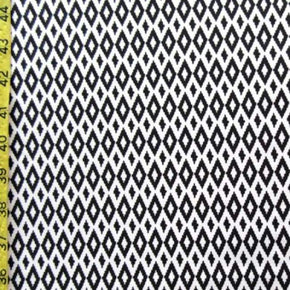 Black/White Diamond Shapes Print on Polyester Spandex