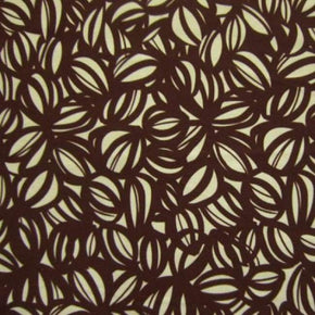  Chocolate/Cream Coffee Bean Print on Nylon Spandex