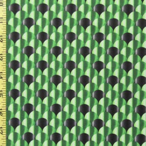  Green/Black 3D Domes Print on Polyester Spandex