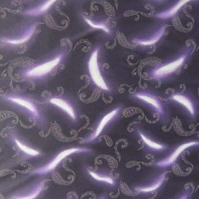  Purple Moon Slice Print on Nylon Spandex