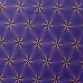  Purple 3D Pyramid Reflections Print on Polyester Spandex