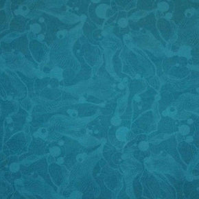  Turquoise Fish Under The Sea Print on Polyester Spandex