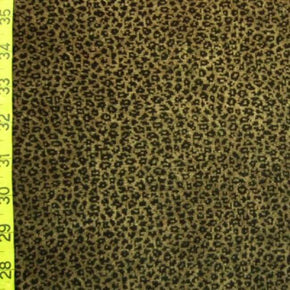  Gold/Black Tiny Leopard Print Velvet 