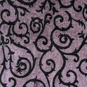  Silver Gated Night Glitter Printed Velvet 