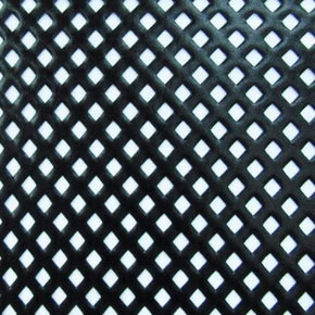  Black/Punch Diamond Cut Metallic Foil on Polyester Spandex