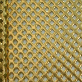  Gold/Punch Diamond Cut Metallic Foil on Polyester Spandex