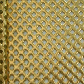  Gold/Punch Diamond Cut Metallic Foil on Polyester Spandex