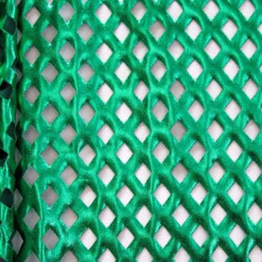  Kelly/Punch Diamond Cut Metallic Foil on Polyester Spandex
