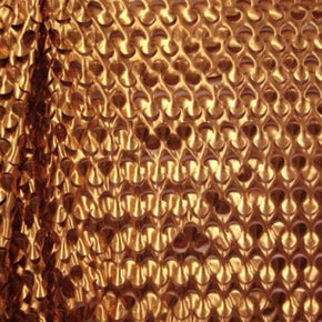  Copper/Punch Punched Holes Metallic Spandex