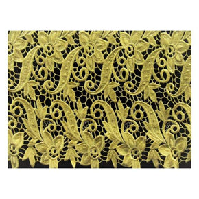  Gold 3D Guipure Chemical Floral Lace 