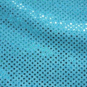  Turquoise Glued 3mm Sequins on Lurex