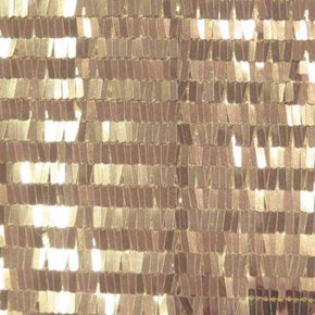  Champagne Shiny Solid Colored Rectangle Sequins on Mesh