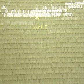  Ivory Shiny Solid Colored Rectangle Sequins on Mesh