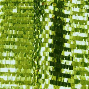  Olive Shiny Solid Colored Rectangle Sequins on Mesh