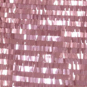  Pink Shiny Solid Colored Rectangle Sequins on Mesh