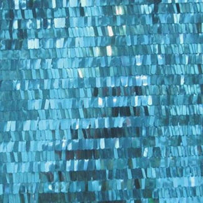  Turquoise Shiny Solid Colored Rectangle Sequins on Mesh
