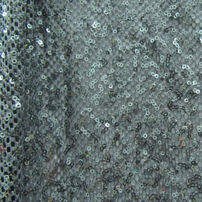  Steel 2mm Sequins on Fishnet