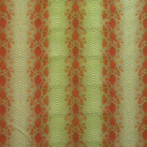 Orange Snakeskin Print Fabric