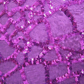  Plum Sequins on Polyester Spandex