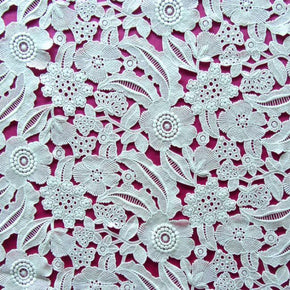 White Embroidery Lace Fabric