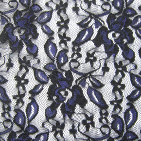  Black/Purple Fancy Floral Lace 