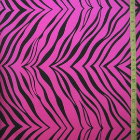  Neon Pink Zebra Print on Nylon Spandex