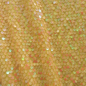  Iridescent/Yellow Sequins on Stretch Mesh