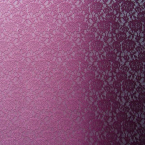 Wine/Pink Ombre Lace Fabric