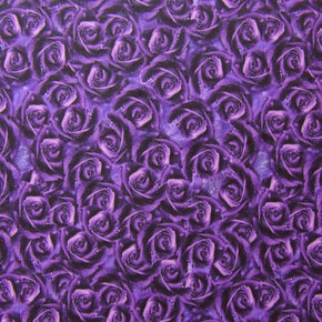 Purple Floral Print Fabric