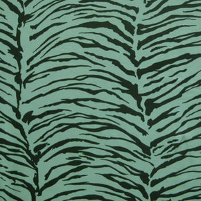  Cadet Blue/Black Tiger Print on Nylon Spandex