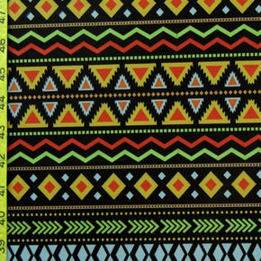 Multi Color Ancient Pattern Printed Spandex Fabric