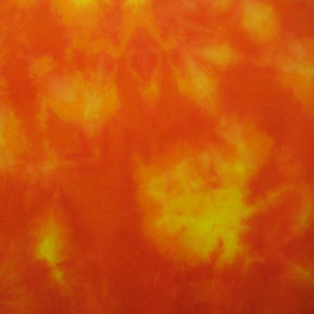  Orange Watercolor Print on Nylon Spandex