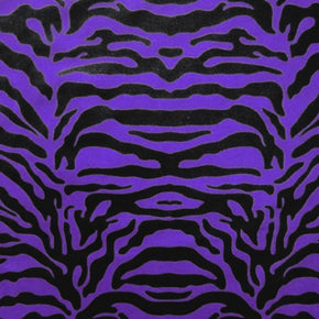  Black/Purple Tiger Print on Nylon Spandex