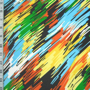 Multi-Colored Splash Painting Print on Polyester Spandex