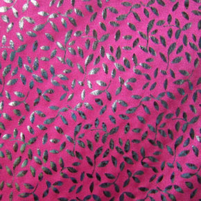  Gray/Fuchsia Shiny Metallic Foil on Nylon Spandex