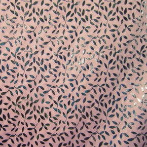  Gray/Pink Shiny Metallic Foil on Nylon Spandex