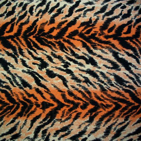 Multi-Colored Tiger Print on Polyester Spandex